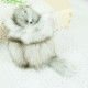 lovely long fox tail fur key chain