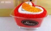 loving heart cake towel