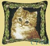 low price and high quality square soft comforatble beautiful with animal cat cushion cover  CT-031