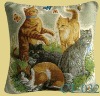 low price fashional popular printed animial cat soft and comfortable cotton cushion cover CT-032