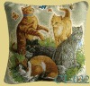 low price fashional popular printed animial cat soft and comfortable cotton cushion cover CT-032