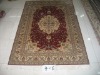 lucky red floor carpet 4X6foot high quality low price handknotted persian silk rug