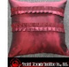 luxury handmade ruffled and pleated cushion