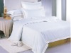luxury hotel bed linen bed set white weave plain