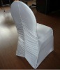 lycra chair cover with pleats, white spandex wedding chair cover