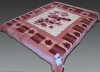 m172  super soft double bed flower deisgn printed 100% polyester mink blanket
