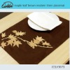 maple leaf brown modern linen placemat