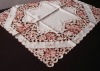 maple leaf embroidery table runner, embroidered table cloth