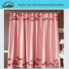 maple leaf rose linen printed curtain