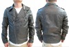 men 2011 washed pu leather jacket