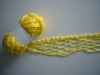 mesh yarn with small pompom for knitting scarves