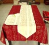 metallic tablecloth christmas design