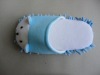 microfiber chenille slipper with kitten