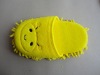 microfiber  chenille slipper with smile face