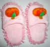 microfiber cleaning chenille slipper with apple face
