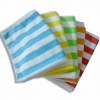 microfiber double color stripe cleaning cloth