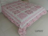 microfiber pink flower printed quilting quilt