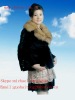 mink coat with a different color collar