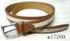 ml7257 tan white pu leather belt