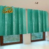 modern Design 8 iron rings Polyester Printed Window Curtain