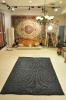 modern design polyester silk rug