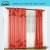 modern red maple leaf cotton curtain