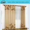 modern yellow maple leaf cotton curtain