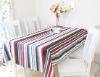 morden stripe cotton dining table linen banquet table cloth overlay