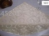 morning-glory pattern white jacquard poly plain napkin