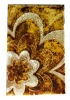multi-clolor mixed-pile flowery polyester shaggy carpet/rug designs