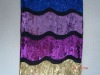 multi color sequin embroidery fabric for skirt