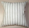 natural linen striped cushion cover