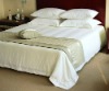 neatly and simple hotel bed scarf