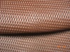 net pattern brown cow coated leather for bags