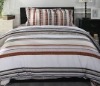 new 100%polyester printed 4pcs fleece bedding sets with stripe