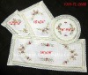 new arrival 4 pcs set handmade ribbon table cloth