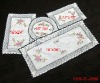 new arrival 4 pcs set ribbon black margin table cloth