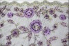 new design flower embroidery fabric for apparel decoration