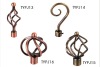 new designs iron curtain pipe finials/end cap