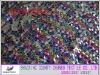 new fashion 5mm polyester spandex knitting sequins embroidery fabric for garment fabric