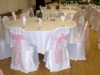 nice polyester chair cover with pleats and sash for wedding and banquet