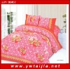 noble 4 pcs bedding set/ flowers printed bedding set/ factory-direct sale bedding set/red 4pcs bedding set