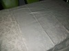 off white 100% polyester oblong jacquard hotel table cloth