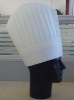 optical white viscose round top chef hat