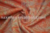 orange burnout fabric