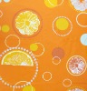 orange design pvc table cloth