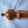 orange hardwood curtain rod