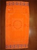 orange jacquard beach towel