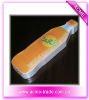 orange juice bottle compressed towel