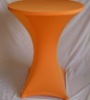 orange romantic lycra spandex cocktail table covers for weddings